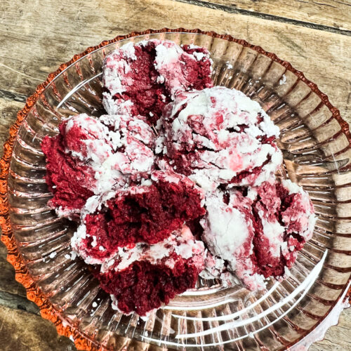 Red Velvet Cake Mix Cookies