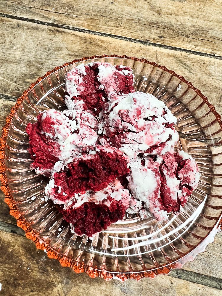 Red Velvet Cake Mix Cookies