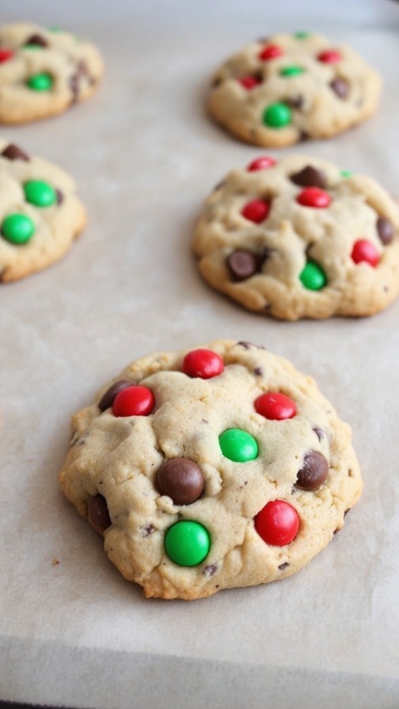 Christmas M&M Cookies