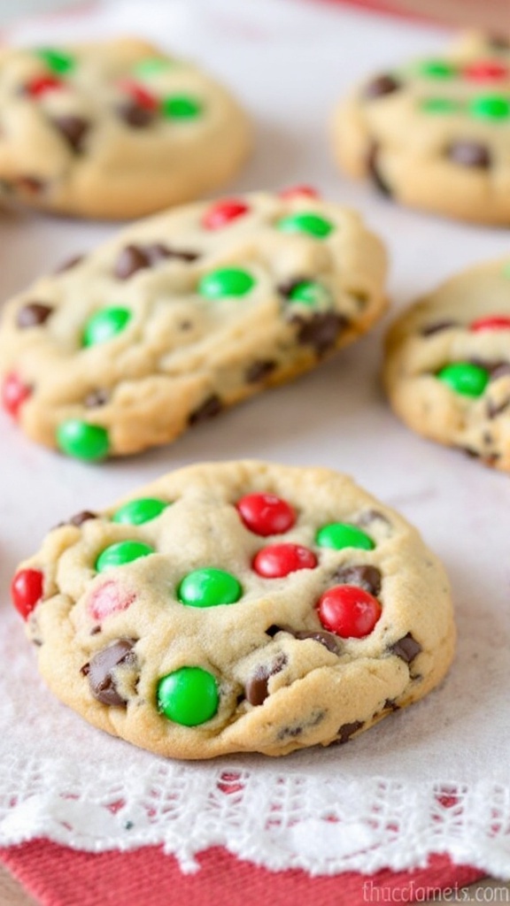 Christmas M&M Cookies